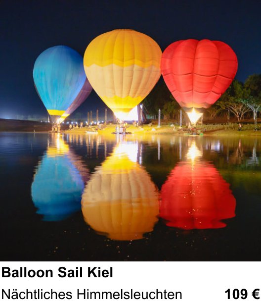 Kompositorischer Fotokurs – Balloon Sail Kiel und Nächtliches Himmelsleuchten