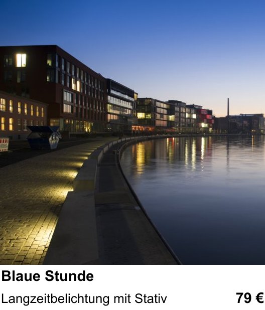 Stadtlichter zur blauen Stunde erleben und fotografieren in Münster
