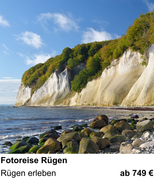 Kompositorischer Fotokurs – Fotoreise Rügen und Rügen erleben