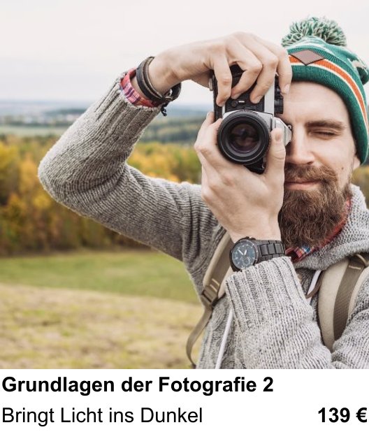Zweiter Teil der Fotografie-Grundlagen erleben und fotografieren in Münster