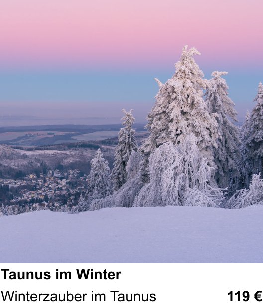 Kompositorischer Fotokurs – Taunus im Winter und Winterzauber im Taunus