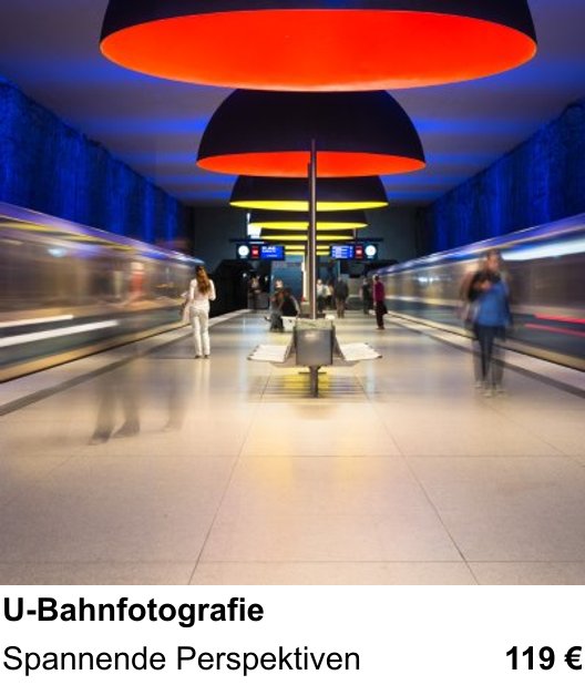 U-Bahnfotografie erleben und fotografieren in Münster