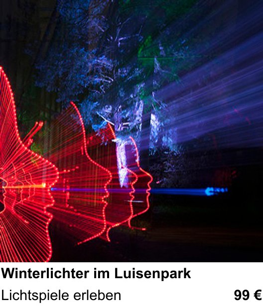 Kompositorischer Fotokurs – Winterlichter im Luisenpark und Lichtspiele erleben